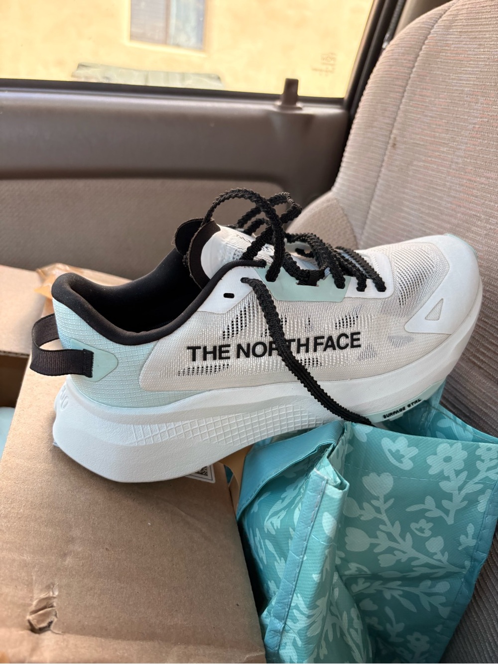 The North Face Women's White and Mint Athletic Sneakers